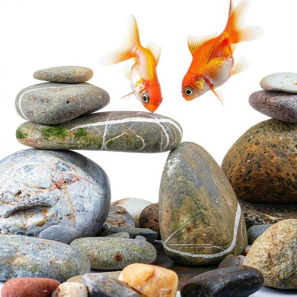 Pulovin Natural River Stones Aquarium Garden Decoration-5