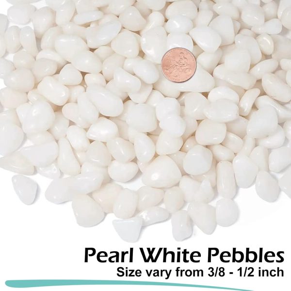 GASPRO White Pebbles Decorative Rocks for Plants Landscaping-1