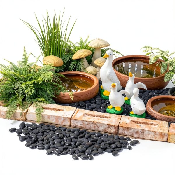 GreatBuddy Black Pebbles Natural Stones Landscaping Decor-7