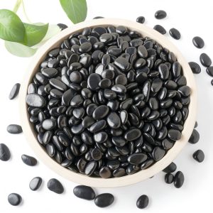 Mulctun Polished Black River Rocks Landscaping Pebbles-0