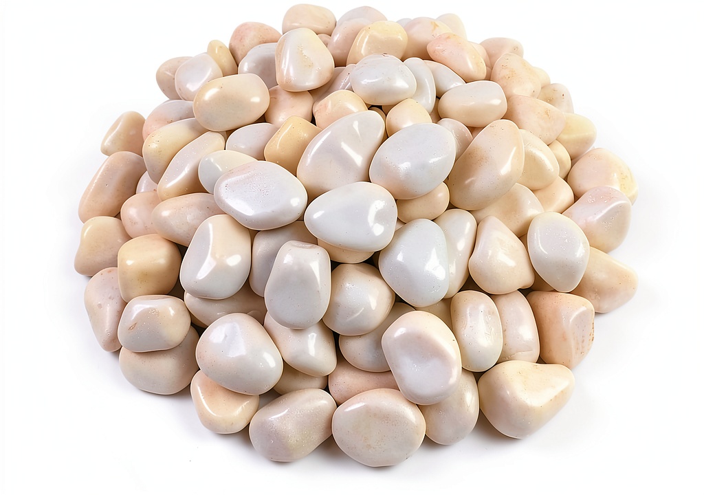 Installing FANTIAN White Pebbles Landscaping Rocks Garden Decoration on a wooden desk