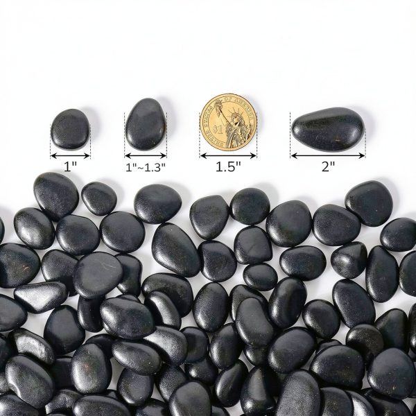 GreatBuddy Black Pebbles Natural Stones Landscaping Decor-1