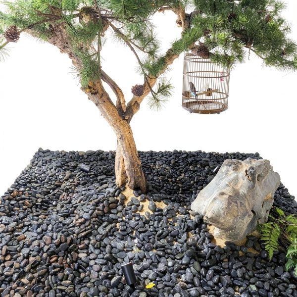 FANTIAN Black River Rocks Landscaping Pebbles Natural-4