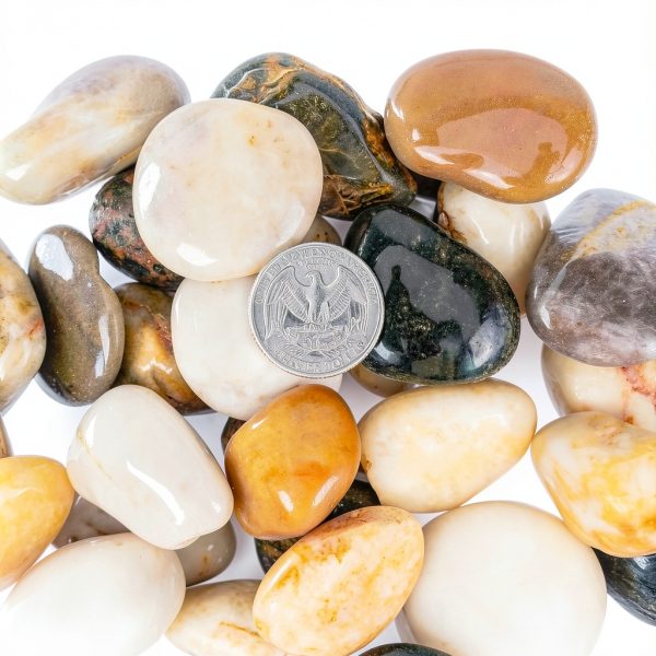Mr Fireglass Polished River Stones Landscaping Pebbles Decor-1