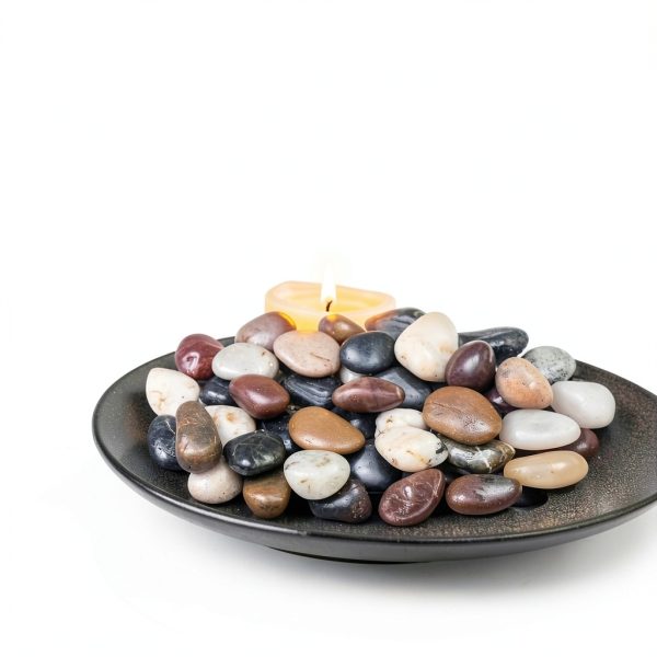 Calofulston Landscaping Pebbles Smooth River Rocks Garden-5