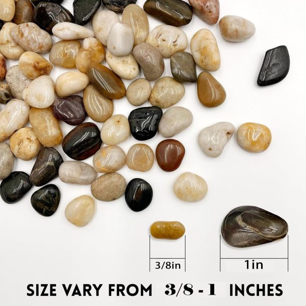 RITOLLO Decorative Pebbles Mixed Color Landscaping Rocks-2