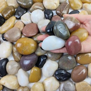 FANTIAN River Rocks Natural Polished Pebbles for Landscaping-0