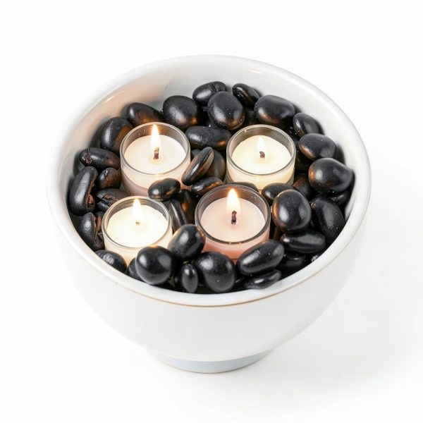 Mulctun Polished Black River Rocks Landscaping Pebbles-5