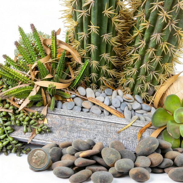 CJGQ Natural River Rocks Grey Landscaping Pebbles Smooth-1