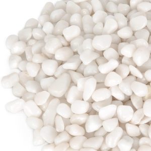 GASPRO White Pebbles Decorative Rocks for Plants Landscaping-0