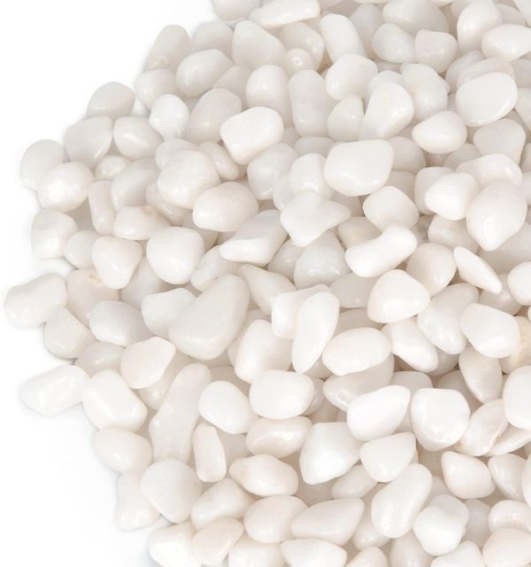 GASPRO White Pebbles Decorative Rocks for Plants Landscaping-0