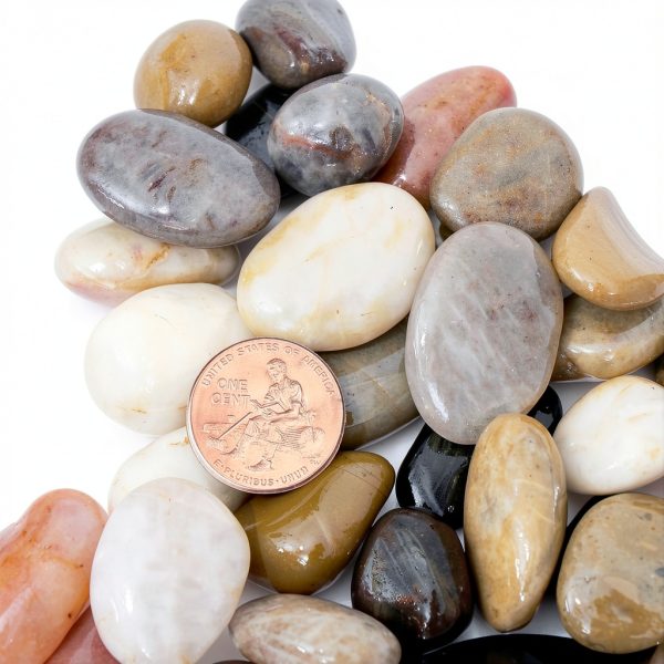 Calofulston Landscaping Pebbles Smooth River Rocks Garden-3