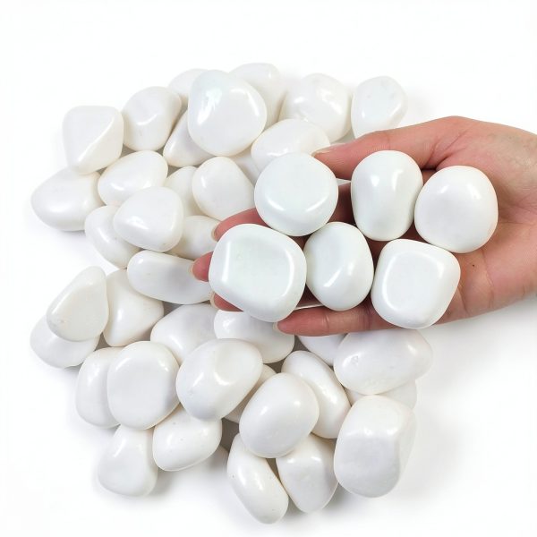 FANTIAN White Pebbles Landscaping Rocks Garden Decoration-8