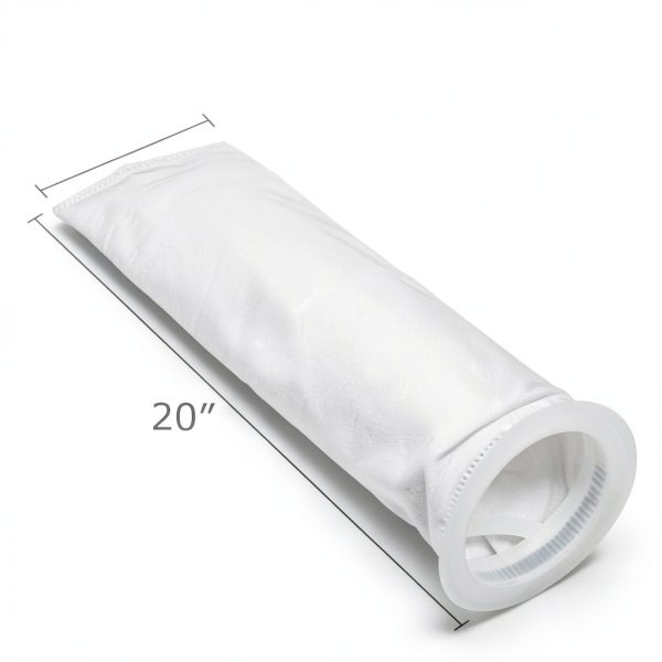 1 Micron Filter Bag CARGEN PP 4.5 x 20 inches with Plastic Ring-3