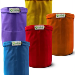 20 Gallon 5 Pack Filter Bag with Filter Screen and Storage Pouch for Hydroponics, Gardening, Juice etc.-0